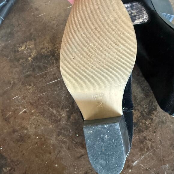 Shelly London Chelsea Boots Velvet Floral Ankle Booties Made in Spain Womens 9 - Picture 8 of 9